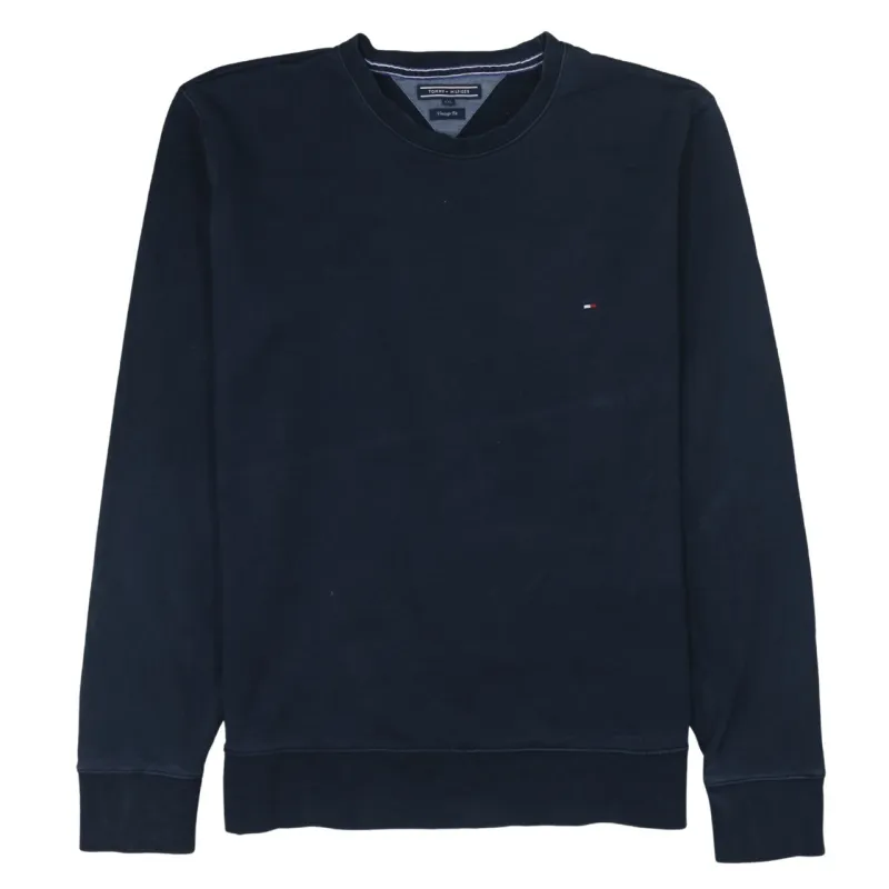 Tommy Hilfiger Navy Blue Sweatshirt Women’s XXL Small Flag Logo Crewneck Pullover Top made by Tommy Hilfiger