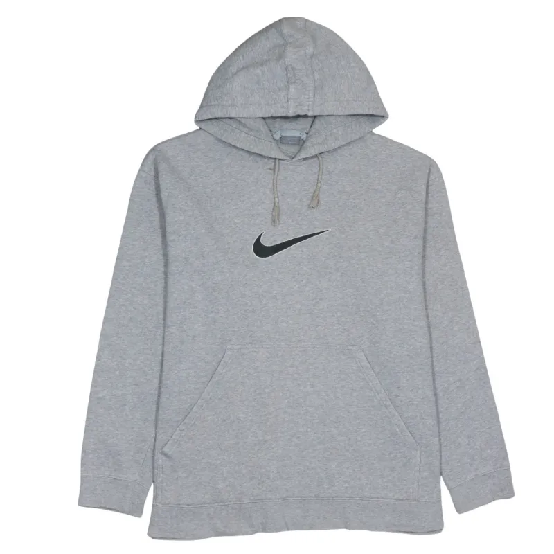 Nike 90's Center Middle Swoosh Pullover Hoodie Large Grey sold by Vintage Club