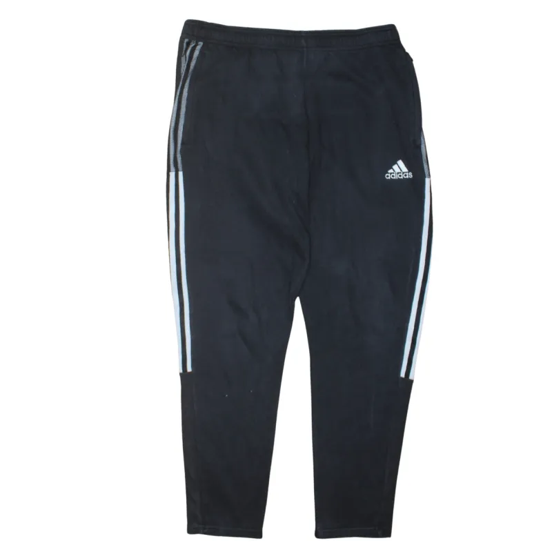 Adidas Black Joggers Men's 34 Three Stripe Side Logo Elastic Waist Track Bottoms sold by Vintage Club