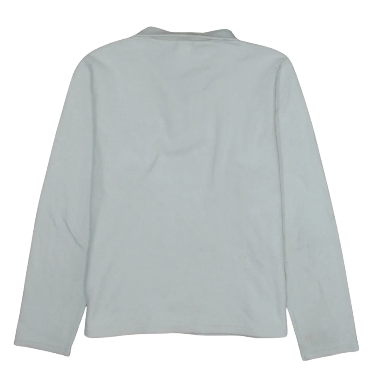 The North Face Off White Fleece Jumper Women’s Large Embroidered Logo Quarter Zip Pullover Top sold by Vintage Club product image thumbnail 2