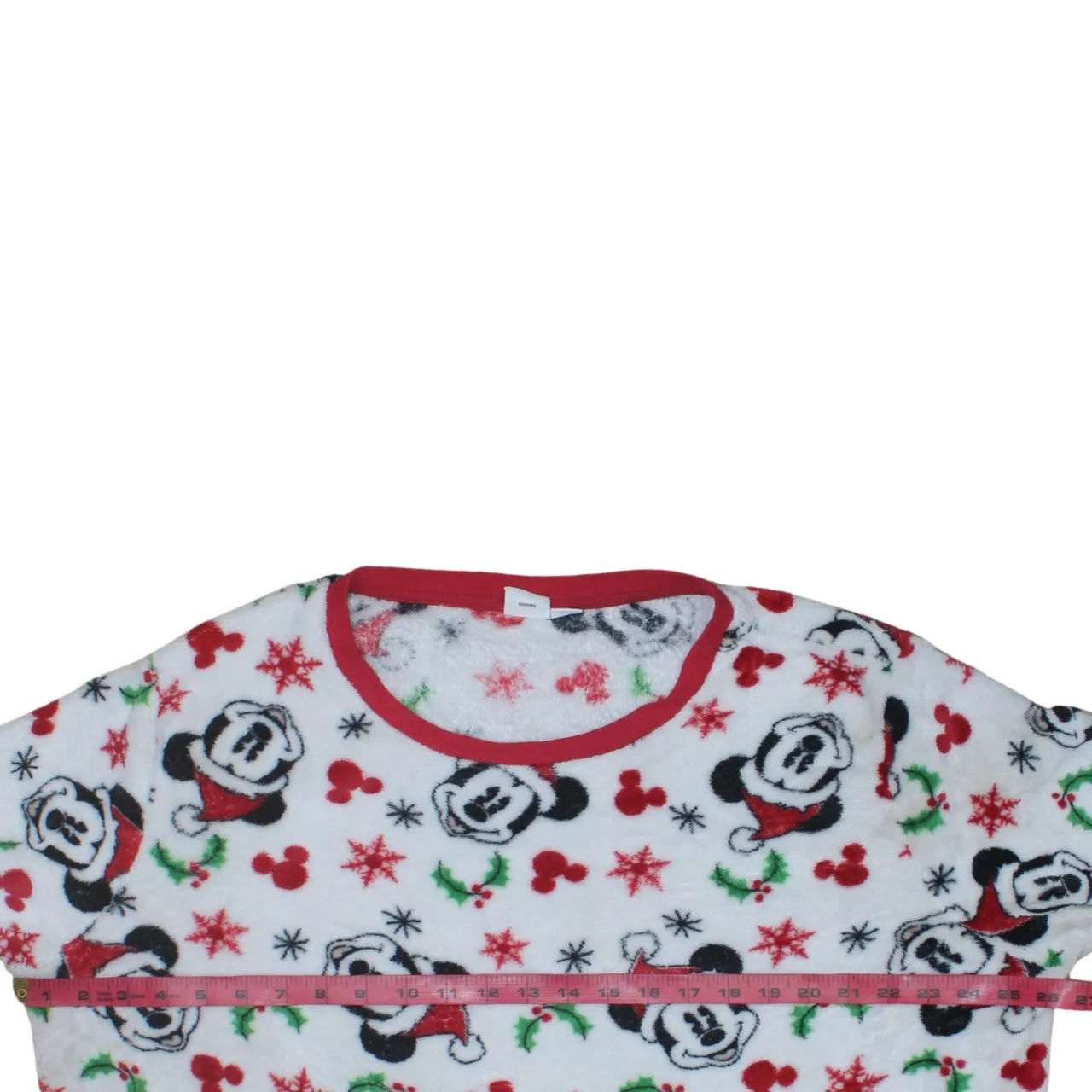 Disney White Fleece Sweatshirt Men’s XLarge Mickey Mouse Christmas Print Pullover Top sold by Vintage Club product image thumbnail 5