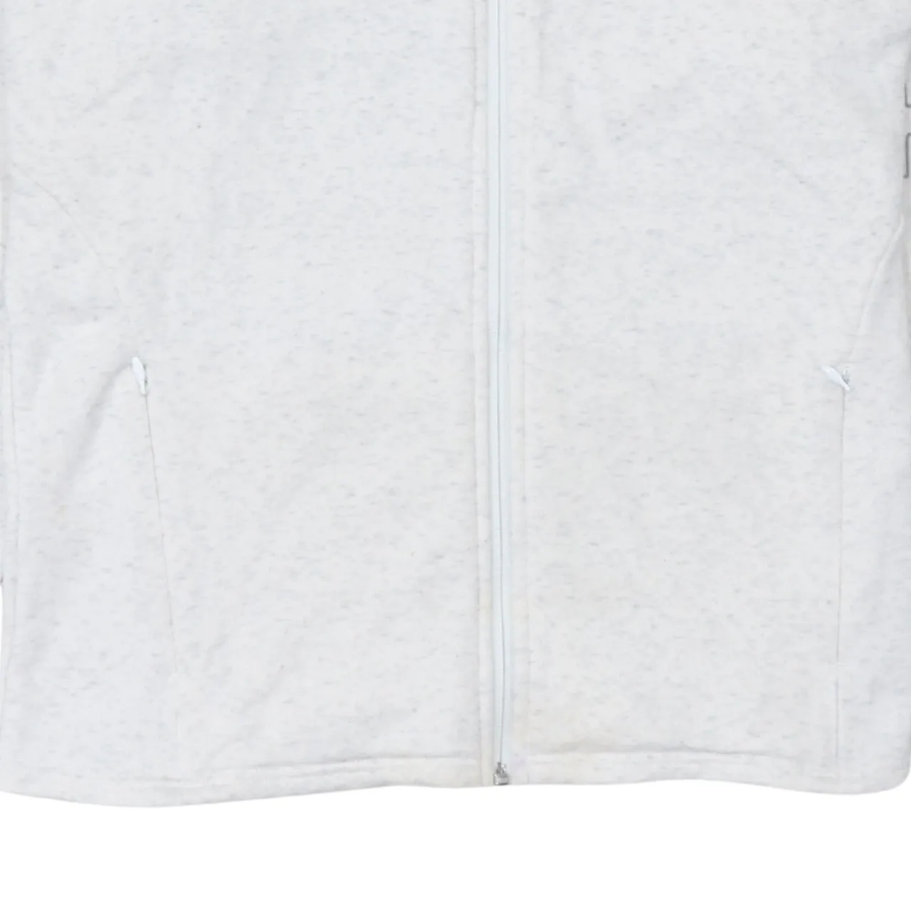 Puma Light Grey Full Zip Hoodie Women’s Medium Printed Sleeve Logo Zip Pockets Sweatshirt sold by Vintage Club product image thumbnail 4