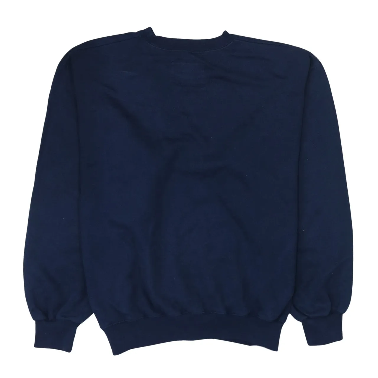 Champion Navy Blue Sweatshirt Men's Large Embroidered Chest Logo Ribbed Crewneck Pullover sold by Vintage Club product image thumbnail 2