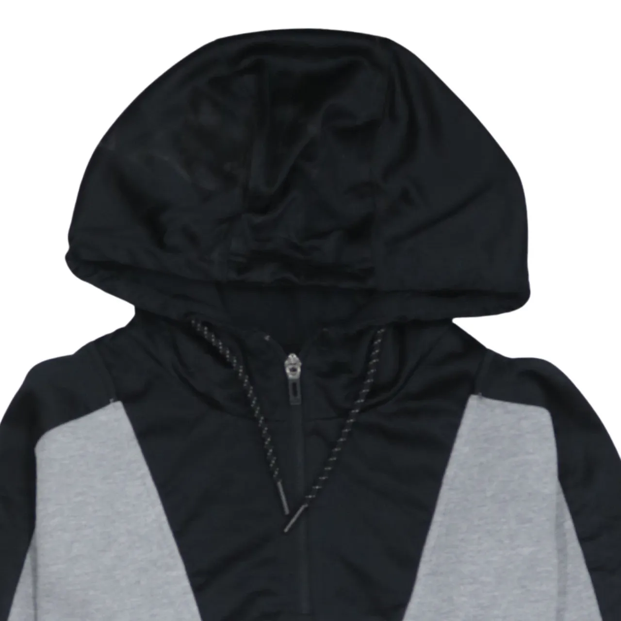 Ellesse Grey Black White Hoodie Men's Small Half Zip Embroidered Logo Front Pocket Pullover sold by Vintage Club product image thumbnail 3