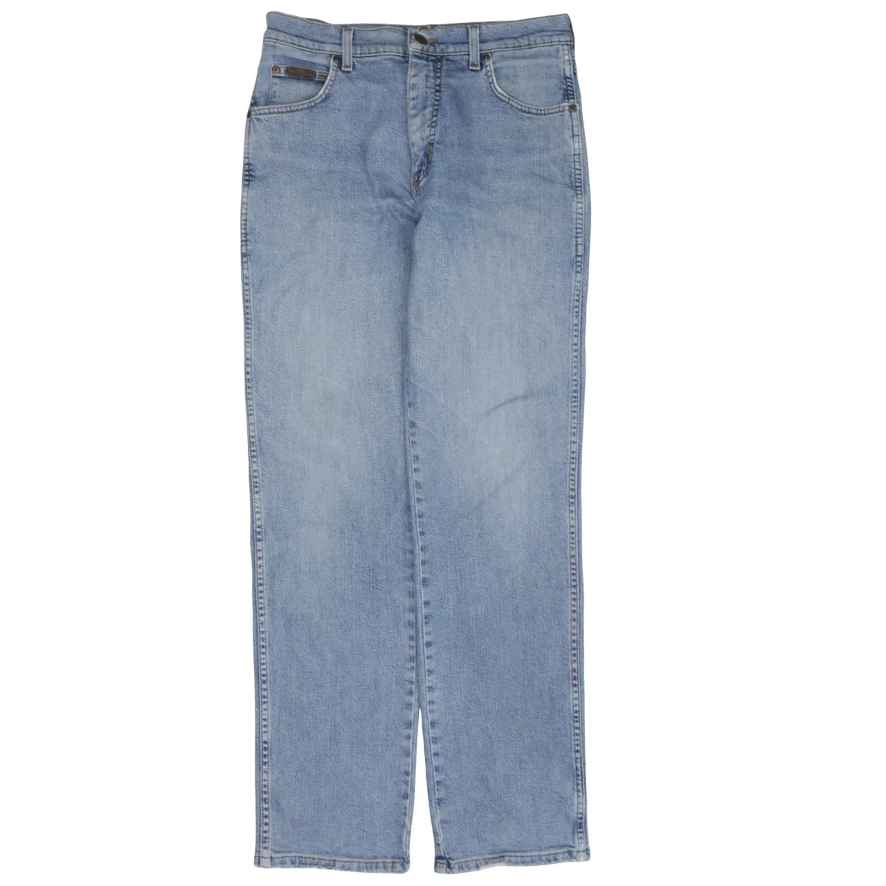 Wrangler Light Blue Jeans Men's 32 Straight Leg Five Pocket Denim Pants sold by Vintage Club product image thumbnail 2