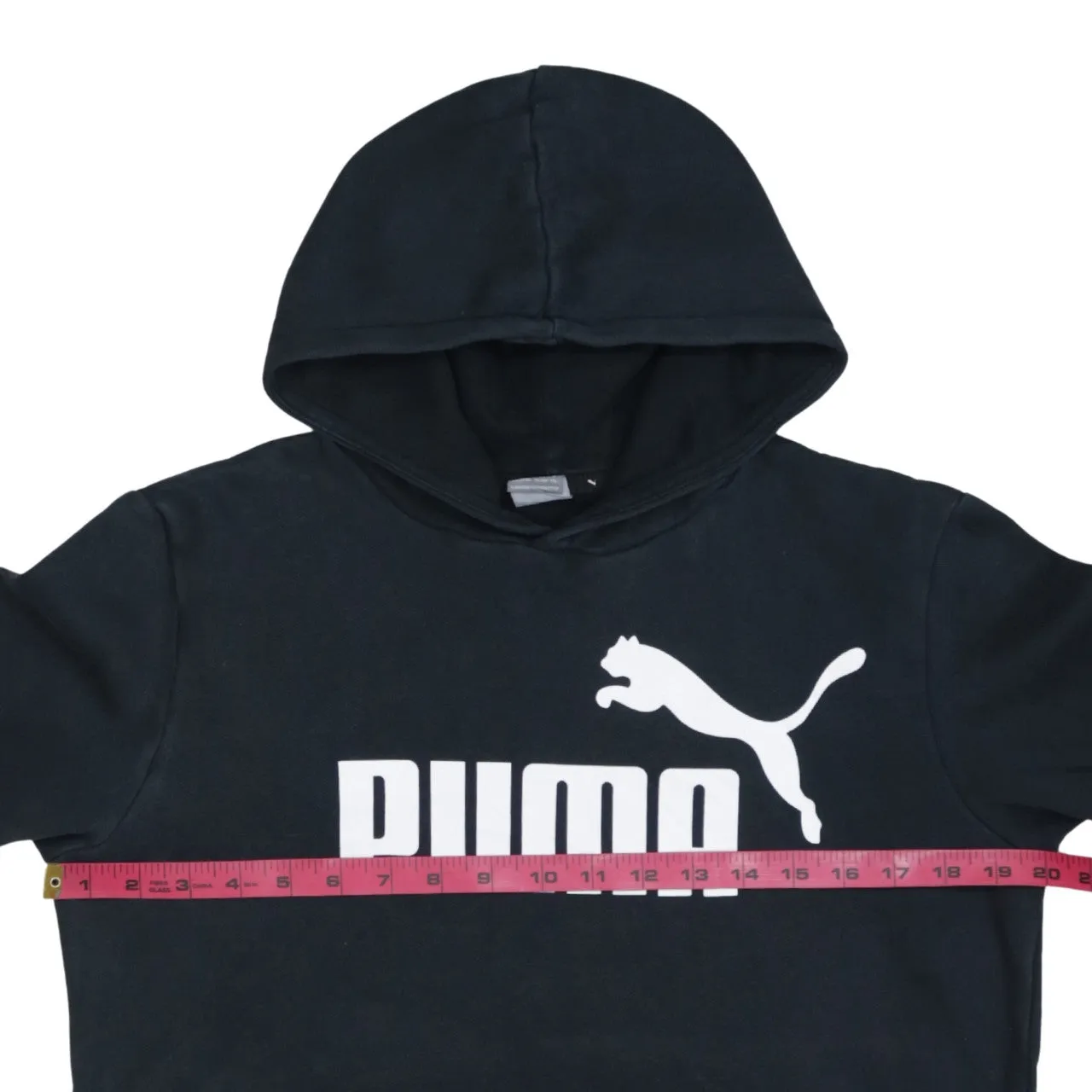 Puma Black Hoodie Women’s XXLarge Bold Printed Logo Front Pouch Pullover Sweatshirt sold by Vintage Club product image thumbnail 5