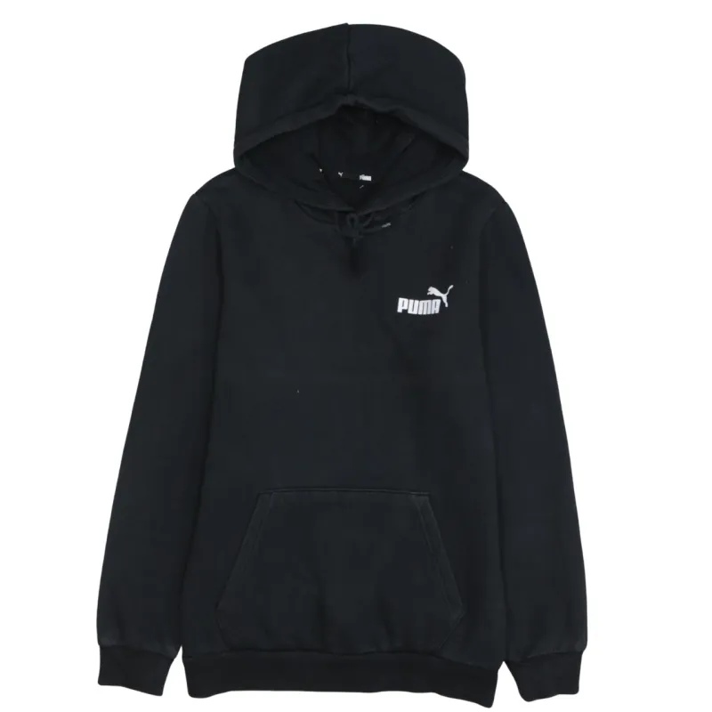 Puma 90's Drawstring Pockets Pullover Hoodie XSmall  Black made by Puma