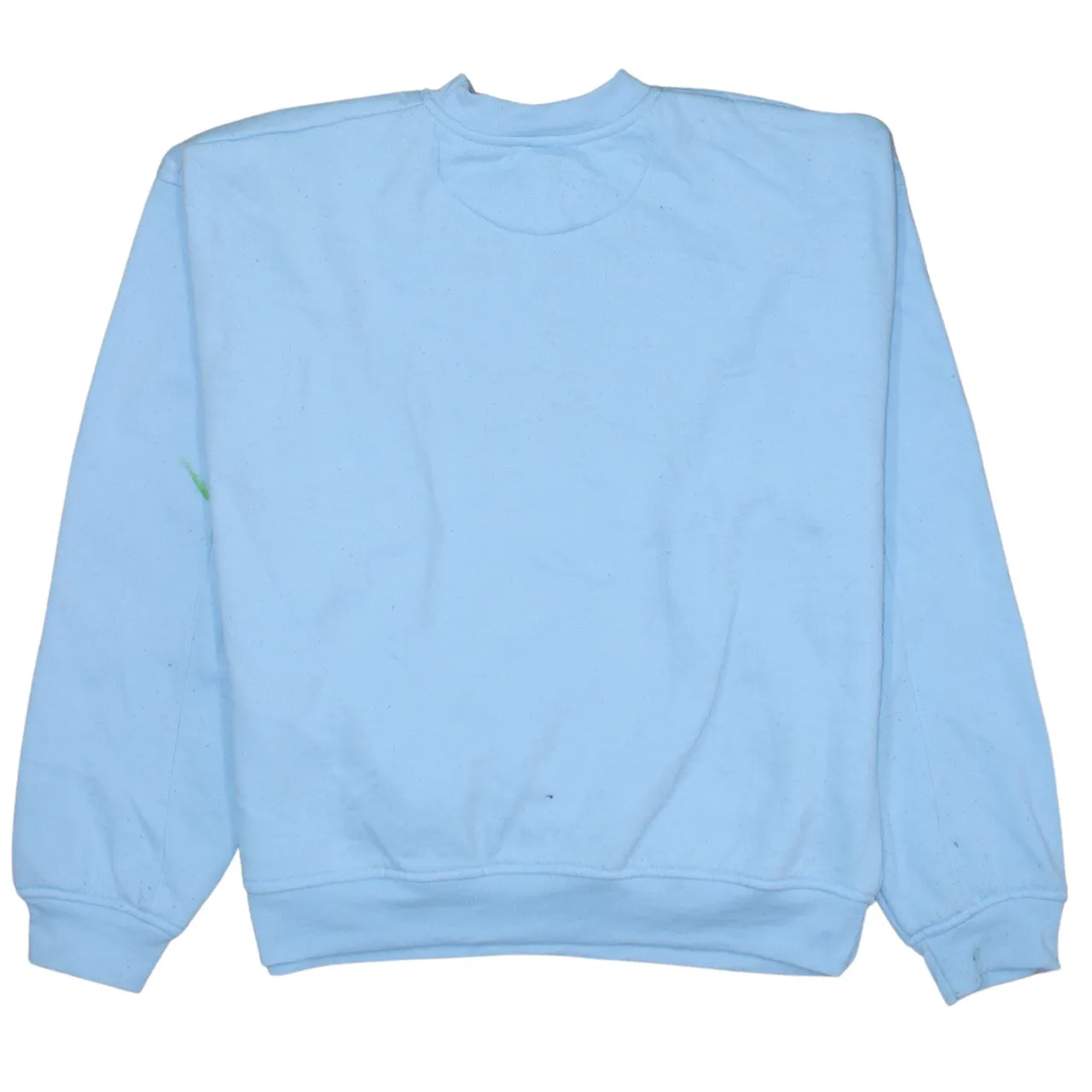 Diesel Light Blue Sweatshirt Men's Large Embroidered Denim Division Logo Crewneck Pullover Fleece Top sold by Vintage Club product image thumbnail 2