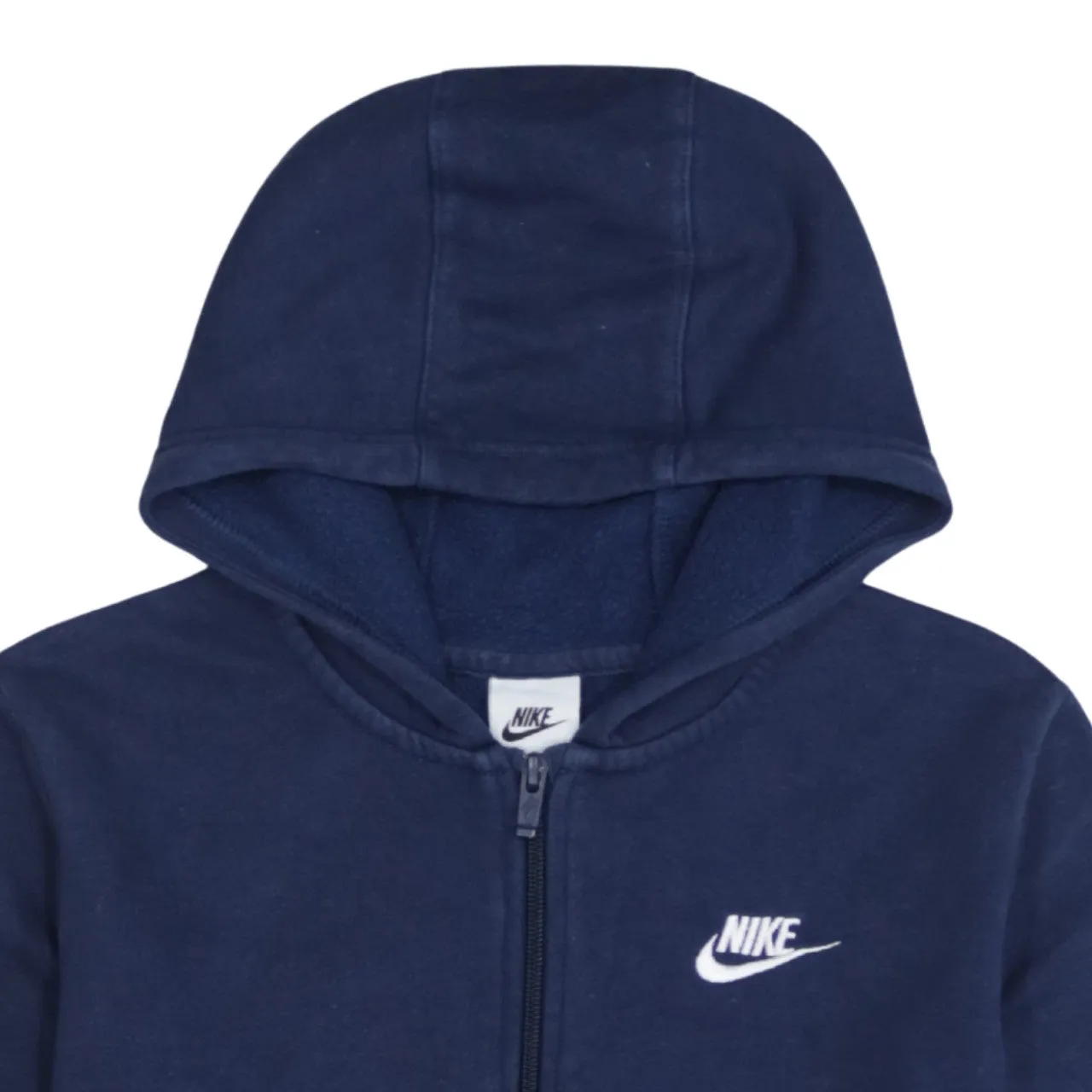 Nike Navy Blue Hoodie Women’s XLarge Full Zip Embroidered Swoosh Split Pocket Sweatshirt sold by Vintage Club product image thumbnail 3