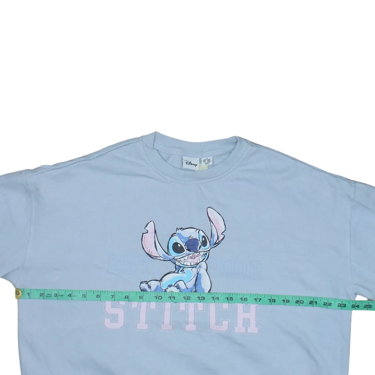 Disney Blue Sweatshirt Women's Medium Stitch Printed Graphic Crewneck Pullover Fleece Top sold by Vintage Club product image thumbnail 5