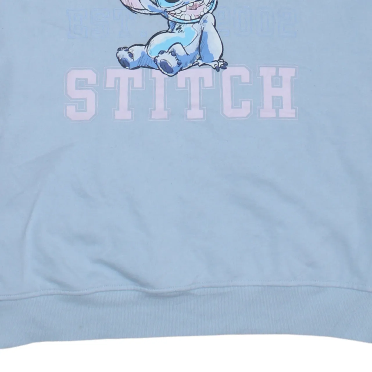 Disney Blue Sweatshirt Women's Medium Stitch Printed Graphic Crewneck Pullover Fleece Top sold by Vintage Club product image thumbnail 4