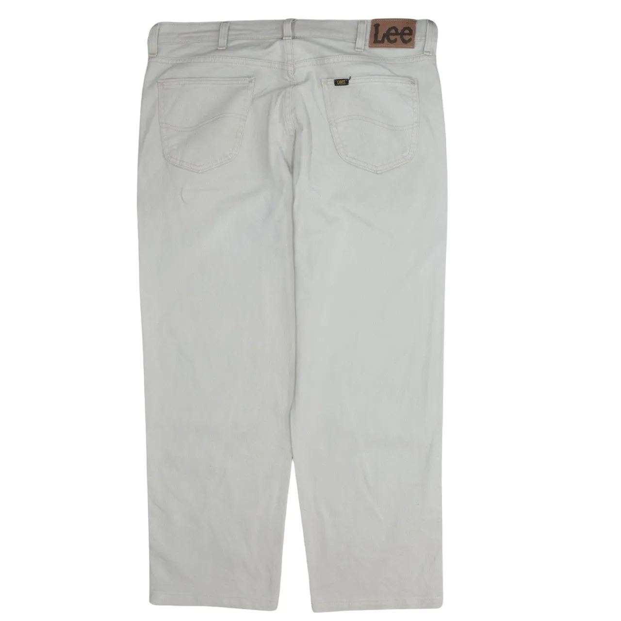 Lee Beige Cream Jeans Men’s W38 Classic Five Pocket Straight Leg Trousers Pants sold by Vintage Club