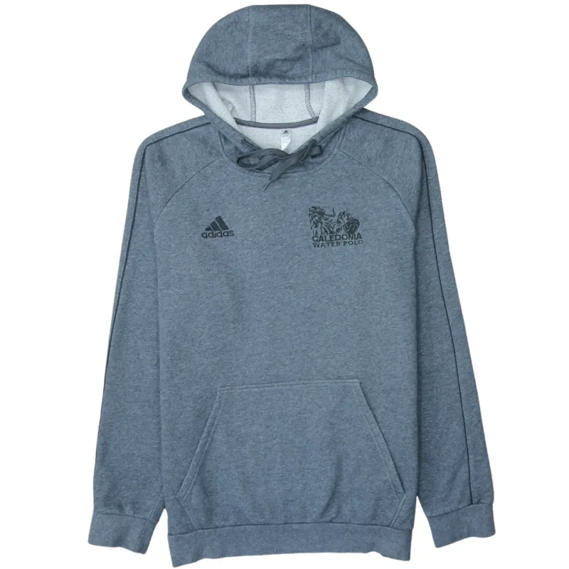 Adidas 90's Drawstring Pockets Pullover Hoodie Large Grey sold by Vintage Club