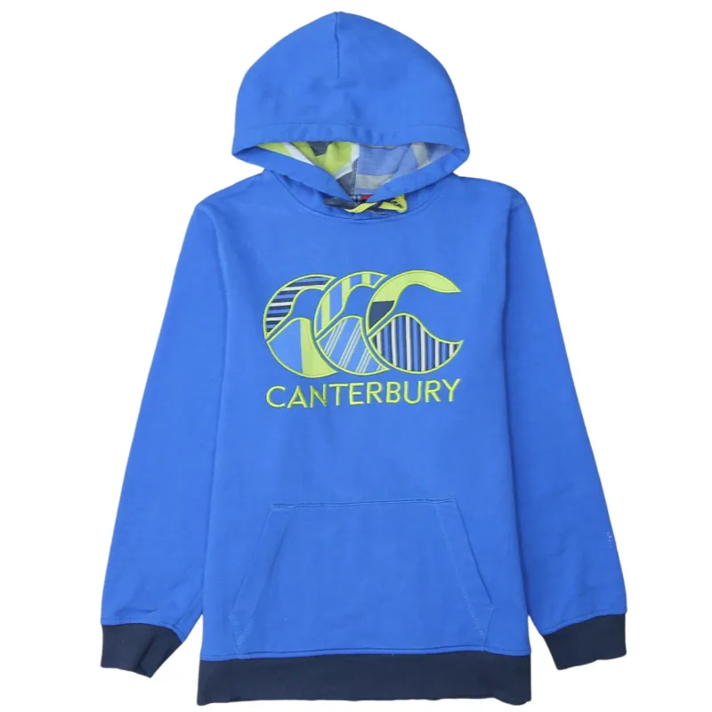 CANTERBURY 90's Spellout Pullover Hoodie Small  Blue sold by Vintage Club