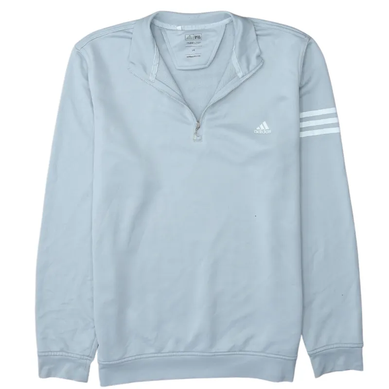 Adidas 90's Lightweight Quarter Zip Sweatshirt Large Grey sold by Vintage Club