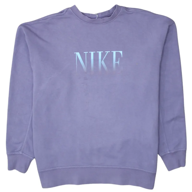 Nike 90's Spellout Crew Neck Sweatshirt Large  Purple sold by Vintage Club