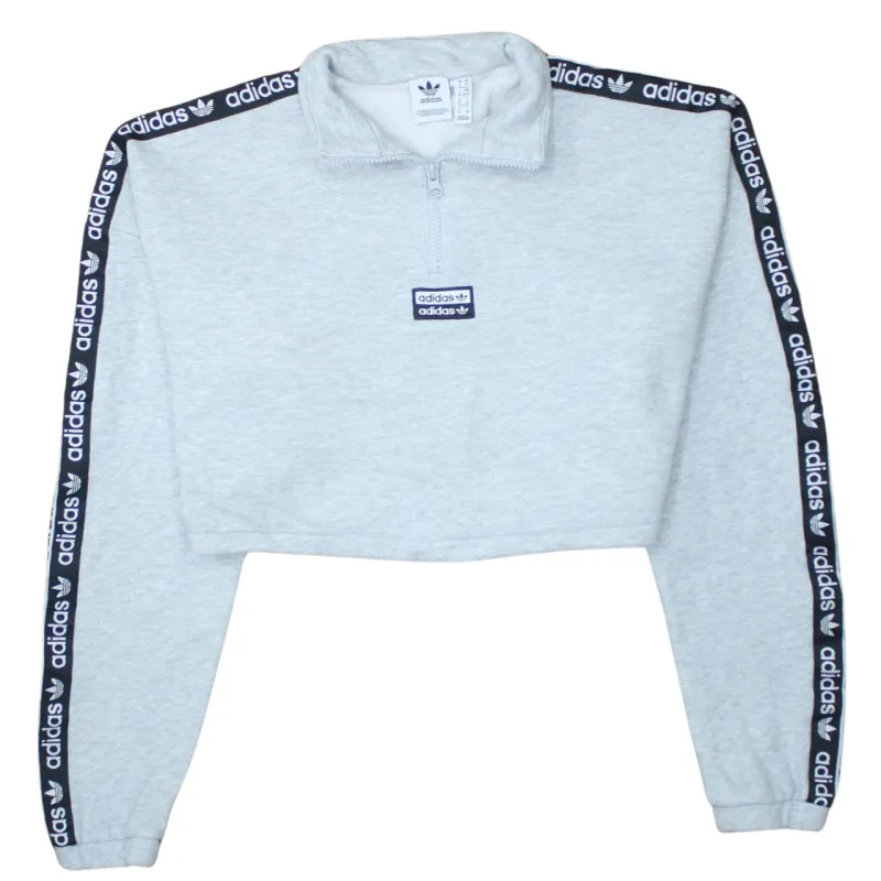 Adidas 90's Crop Quarter Zip Sweatshirt XSmall Grey sold by Vintage Club