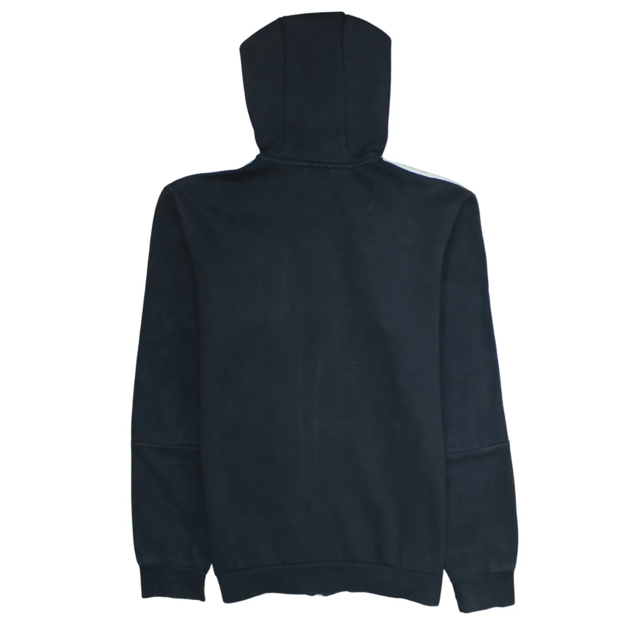 Adidas 90's Striped Sleeve Full Zip Up Hoodie Medium Black sold by Vintage Club product image thumbnail 2