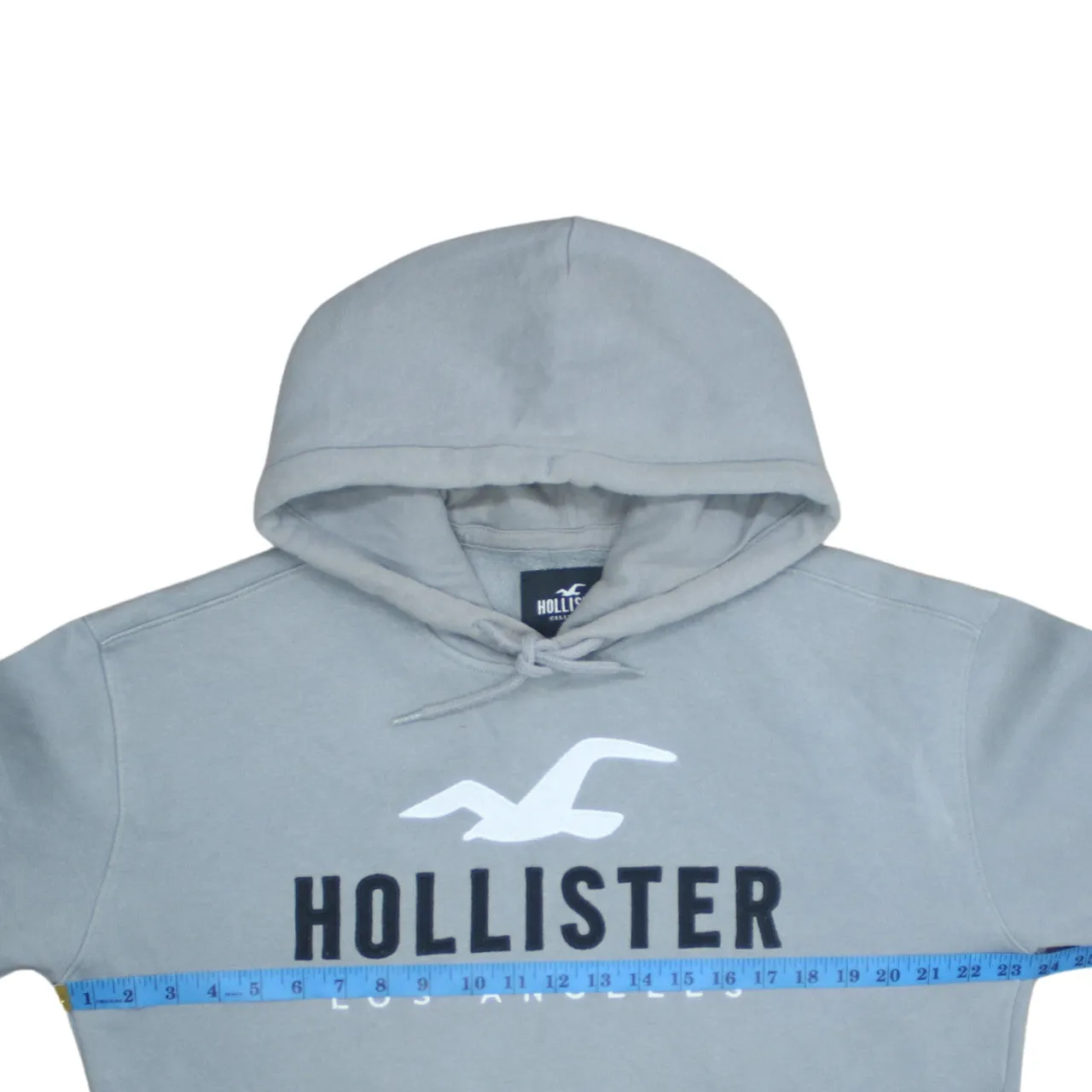 Hollister 90's Spellout Pullover Hoodie Large Grey sold by Vintage Club product image thumbnail 5