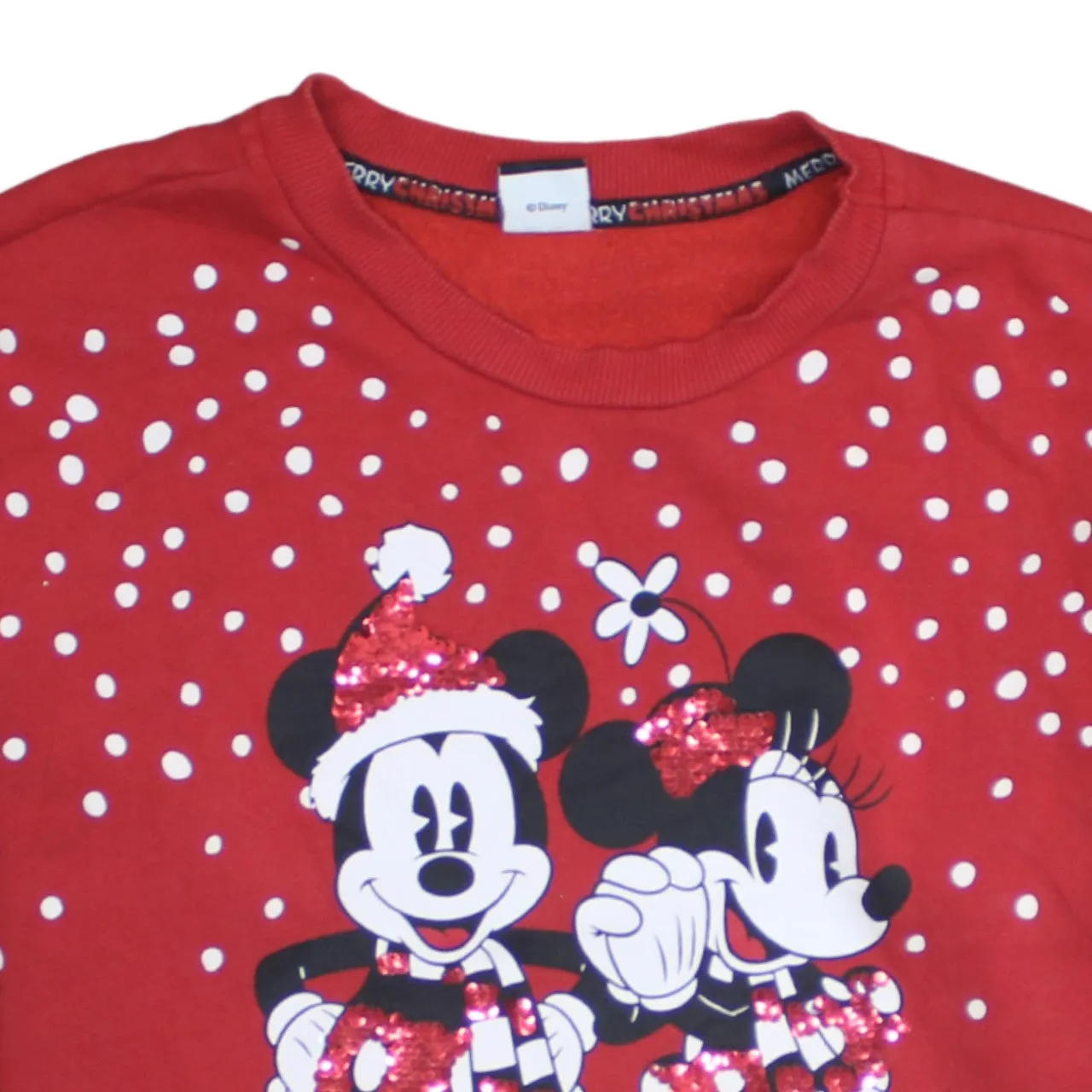Disney 90's Mickey & Minnie Mouse Crew Neck Sweatshirt Medium Red sold by Vintage Club product image thumbnail 3