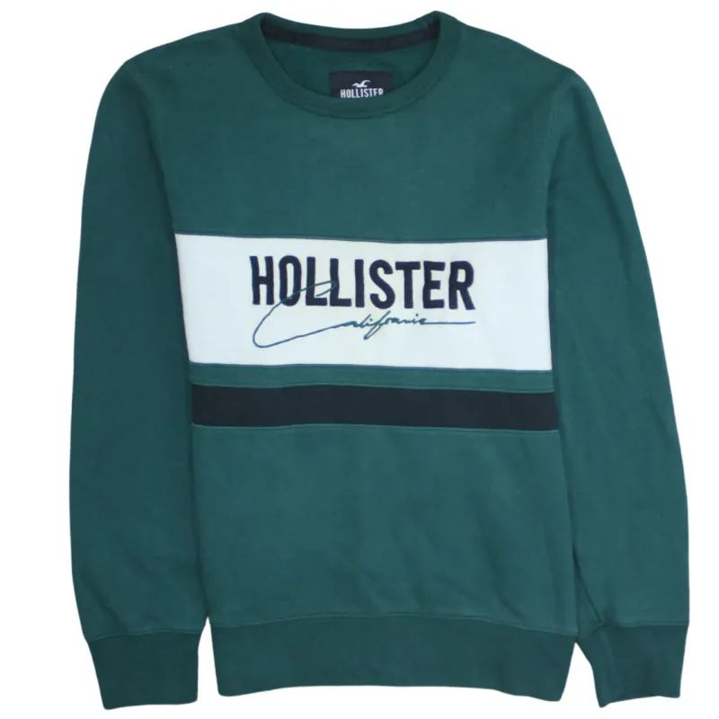 Hollister 90's Spellout Crew Neck Sweatshirt Small Green sold by Vintage Club