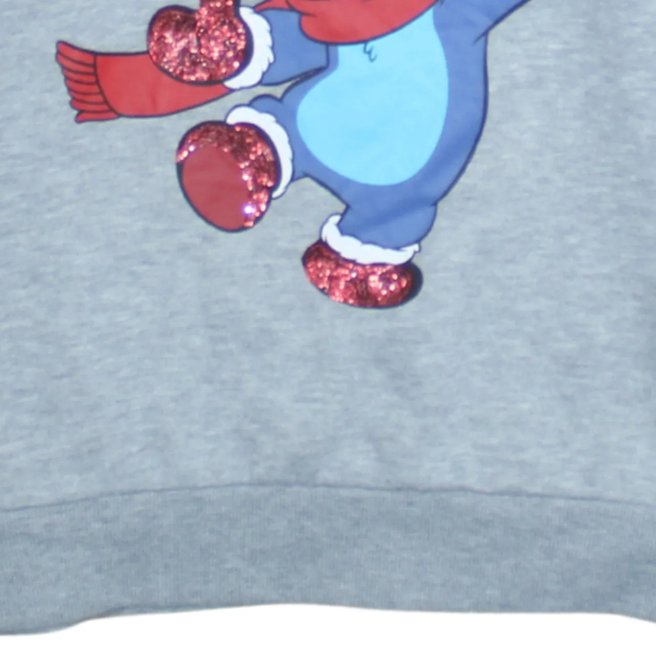 Disney 90's Merry Stitchmas Crew Neck Sweatshirt Medium Grey sold by Vintage Club product image thumbnail 4