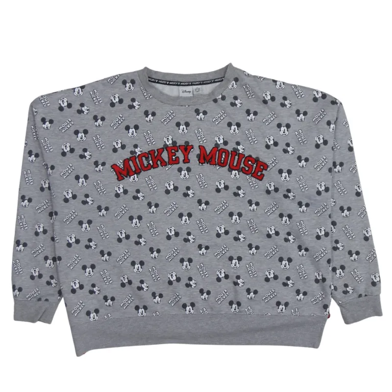 Disney 90's Mickey Mouse Crew Neck Sweatshirt XLarge Grey sold by Vintage Club