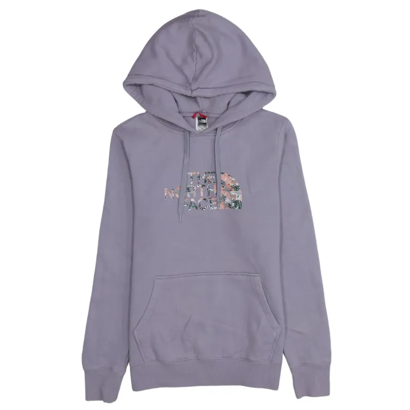 The North Face Lilac Purple Hoodie Women’s Small Floral Printed Logo Pullover Sweatshirt made by The North Face