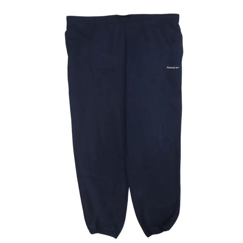 Reebok Navy Blue Joggers Men’s XLarge Embroidered Logo Elasticated Cuffs Fleece Sweatpants made by Reebok