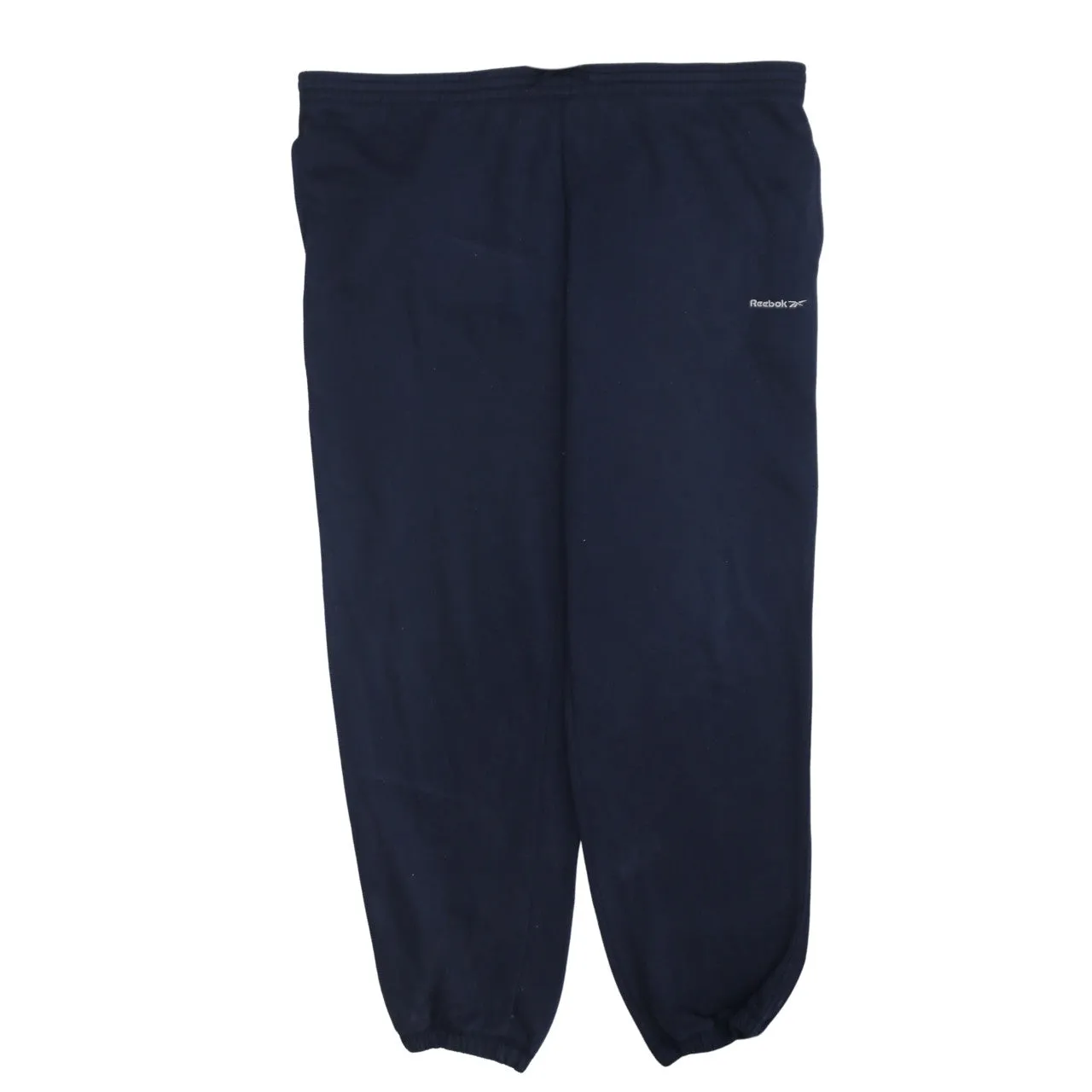 Reebok Navy Blue Joggers Men’s XLarge Embroidered Logo Elasticated Cuffs Fleece Sweatpants sold by Vintage Club