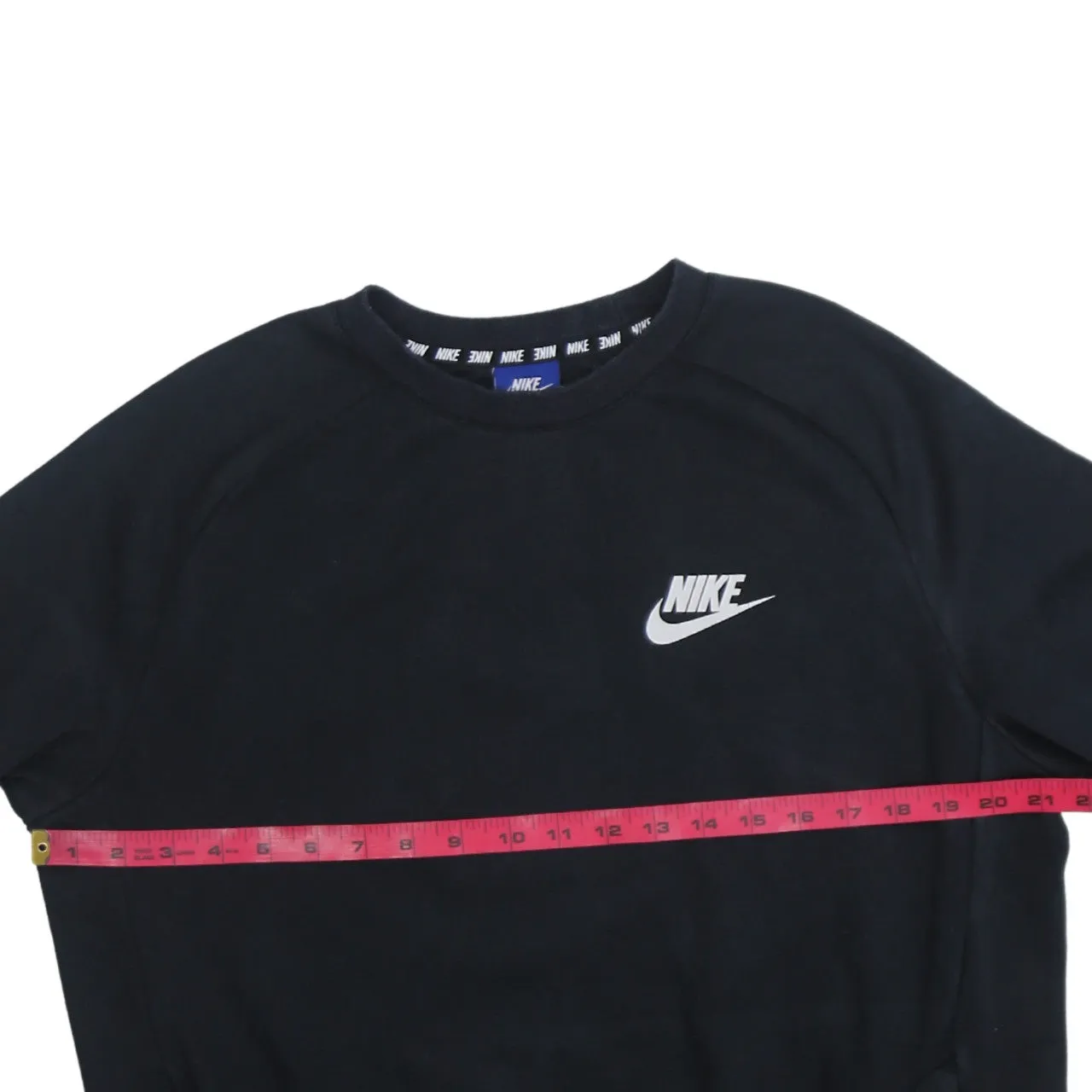 Nike 90's Swoosh Crew Neck Sweatshirt Medium Black sold by Vintage Club product image thumbnail 5