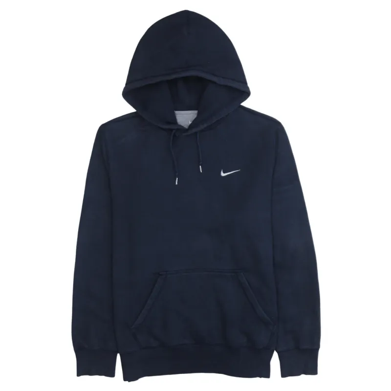 Nike 90's Swoosh Pullover Hoodie Large Navy Blue sold by Vintage Club
