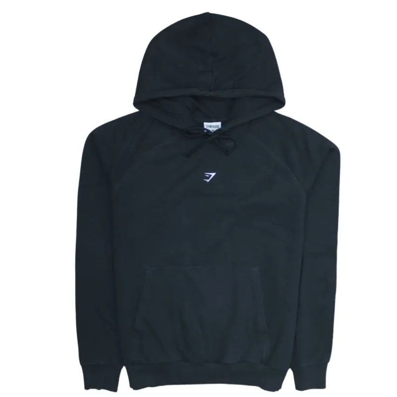 Gym Shark 90's Drawstring Pockets Pullover Hoodie Medium Black made by Gymshark