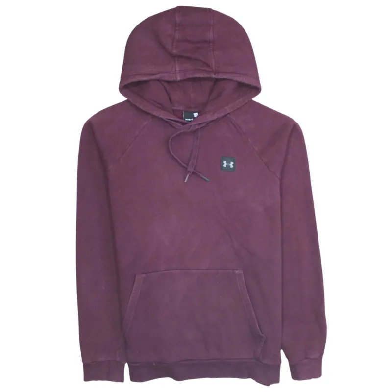 Under Armour 90's Drawstring Pockets Pullover Hoodie Large Burgundy Red made by Under Armour