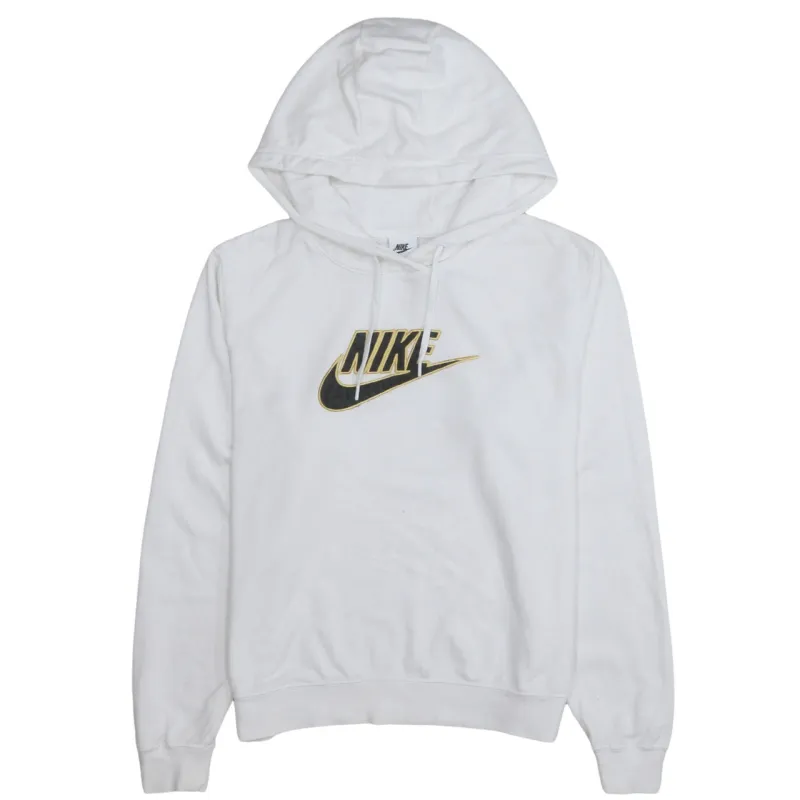 Nike 90's Center Middle Swoosh Pullover Hoodie Small White sold by Vintage Club
