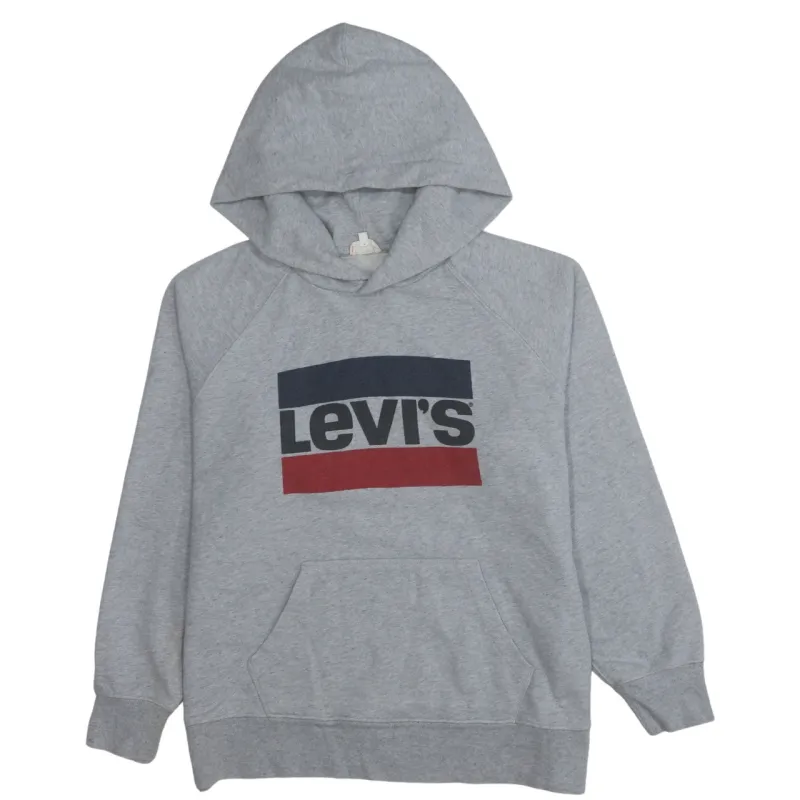 Levi's 90's Spellout Pullover Hoodie Medium Grey sold by Vintage Club