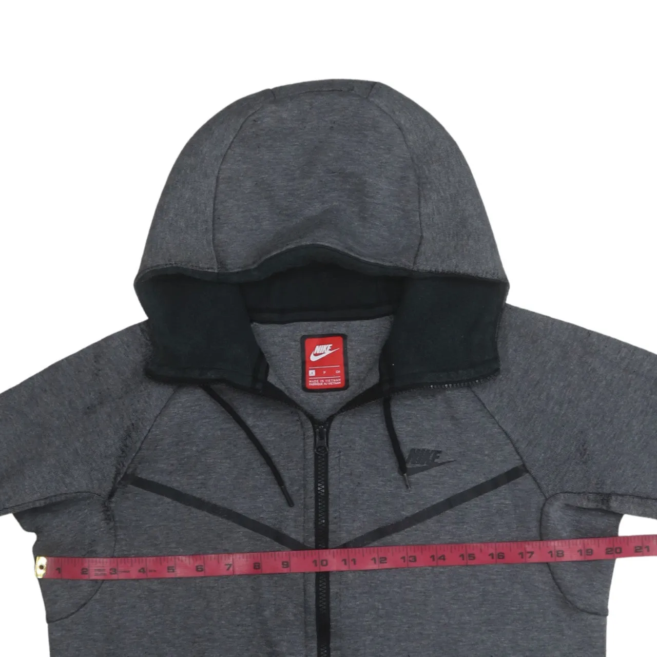 Nike 90's Swoosh Full Zip Up Hoodie Small Grey sold by Vintage Club product image thumbnail 5