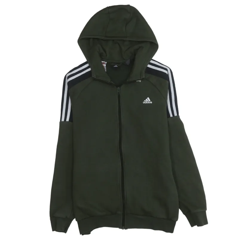 Adidas 90's Striped Sleeve Full Zip Up Hoodie XLarge Green sold by Vintage Club