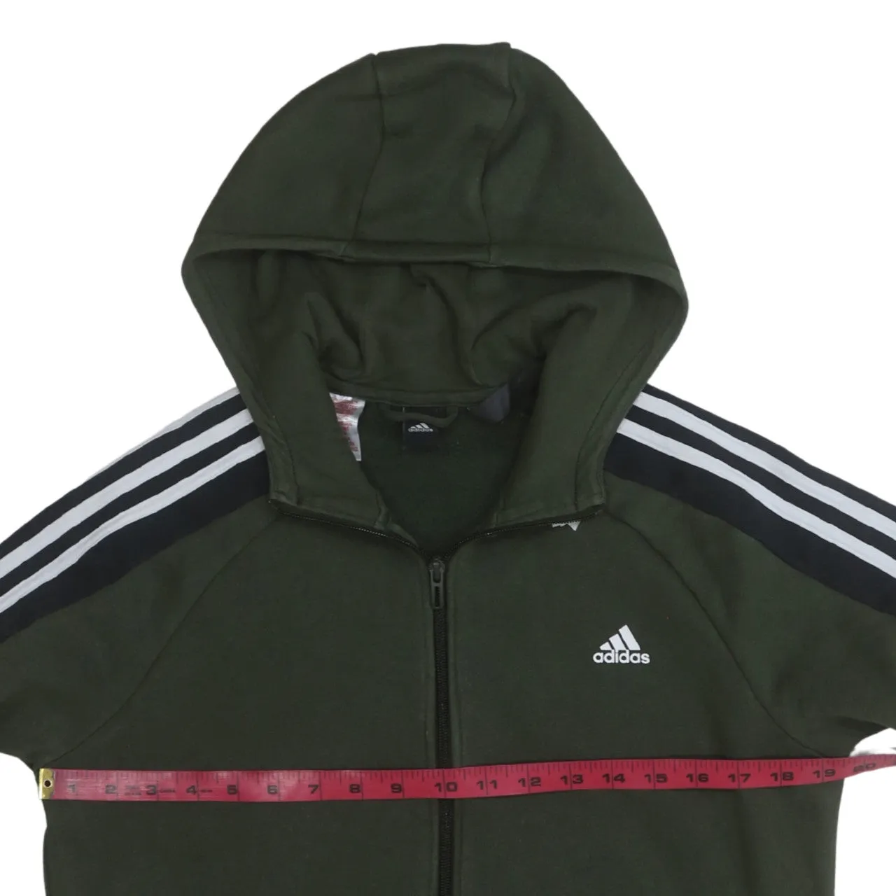Adidas 90's Striped Sleeve Full Zip Up Hoodie XLarge Green sold by Vintage Club product image thumbnail 5