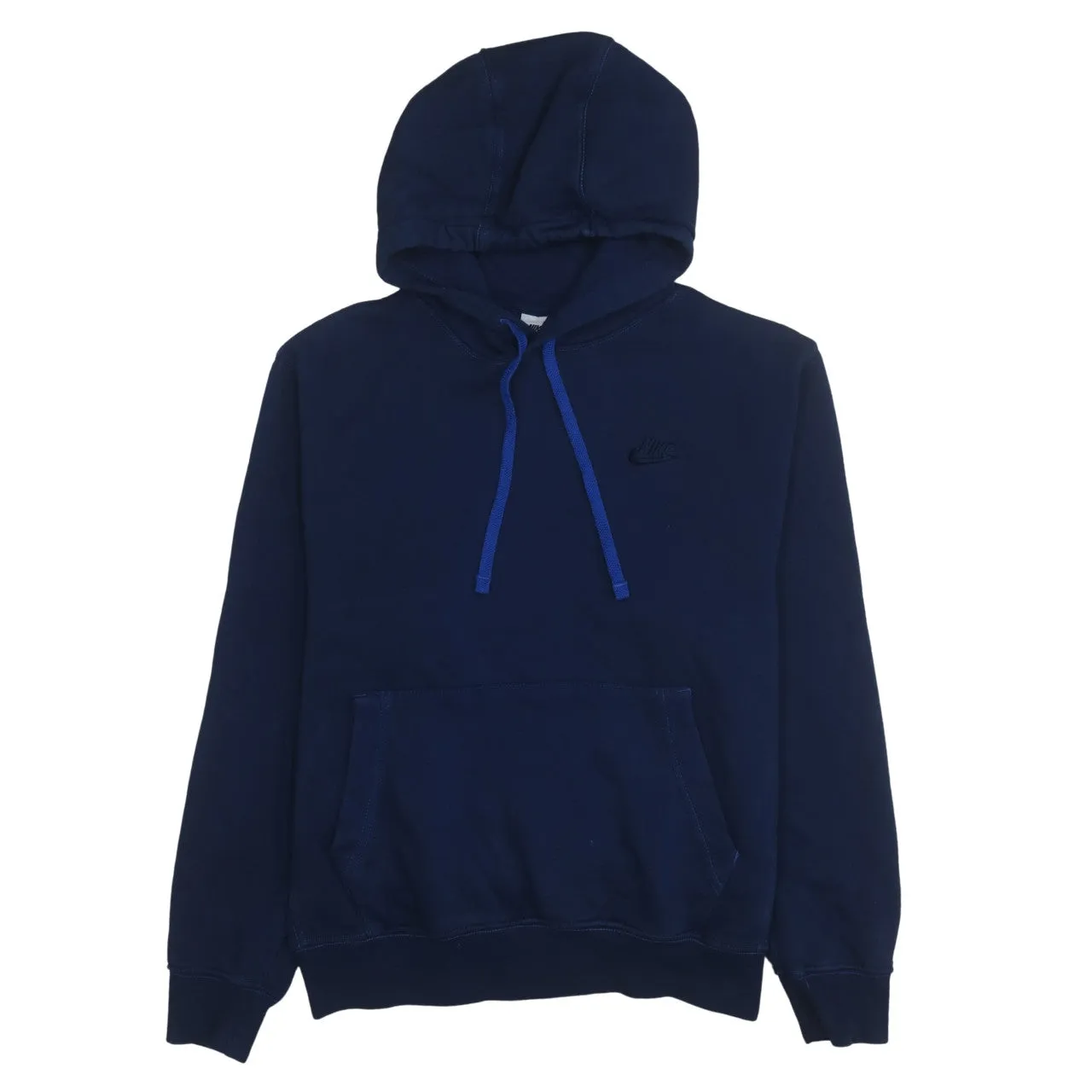 Nike 90's Swoosh Pullover Hoodie Small Navy Blue sold by Vintage Club