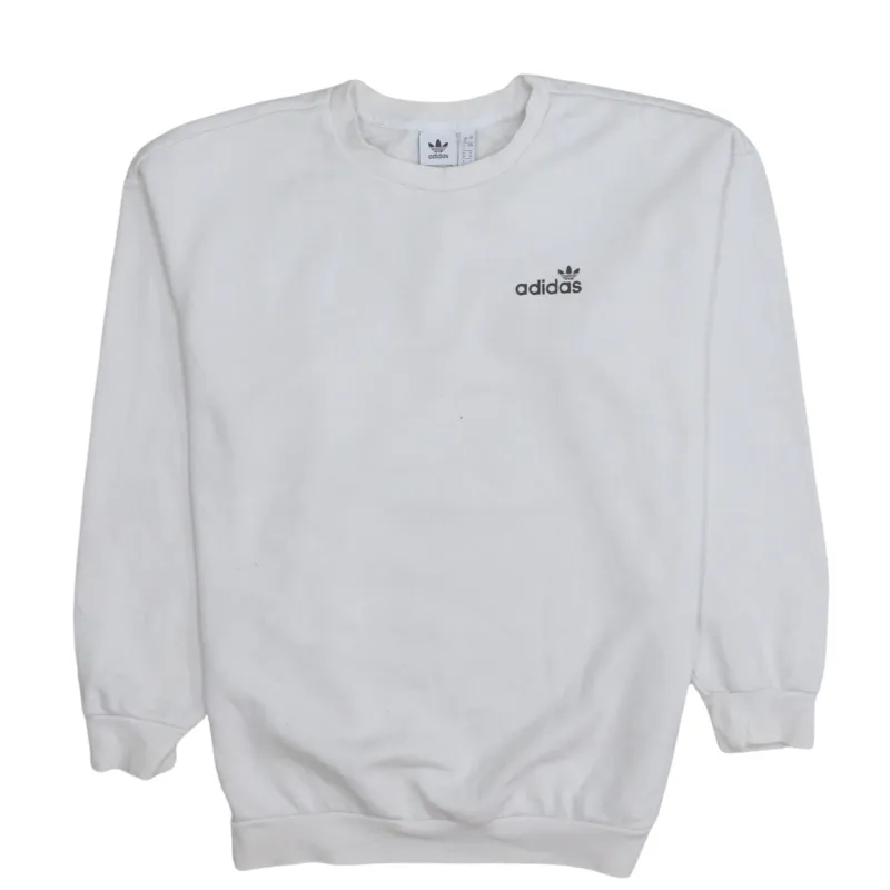 Adidas 90's Lightweight Crew Neck Sweatshirt Large White sold by Vintage Club