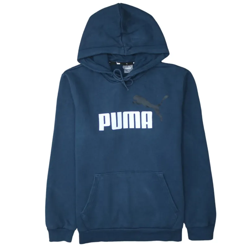 Puma 90's Spellout Pullover Hoodie Medium Navy Blue sold by Vintage Club