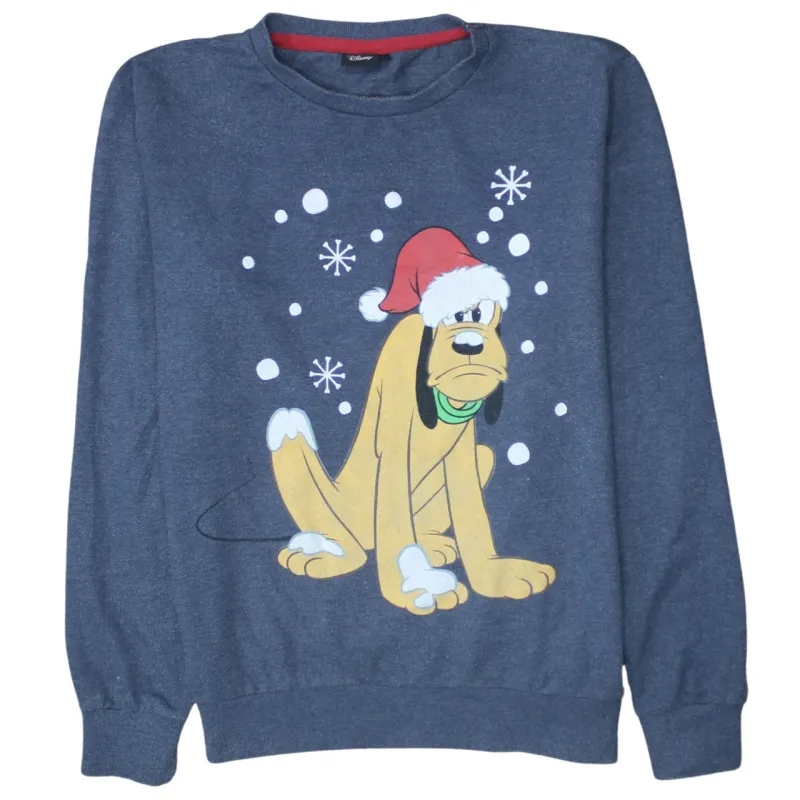 Disney 90's Lightweight Crew Neck Sweatshirt XLarge Navy Blue sold by Vintage Club