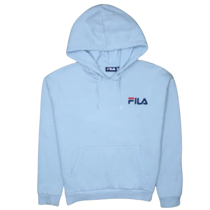 Fila 90's Drawstring Pockets Pullover Hoodie XSmall Blue made by Fila