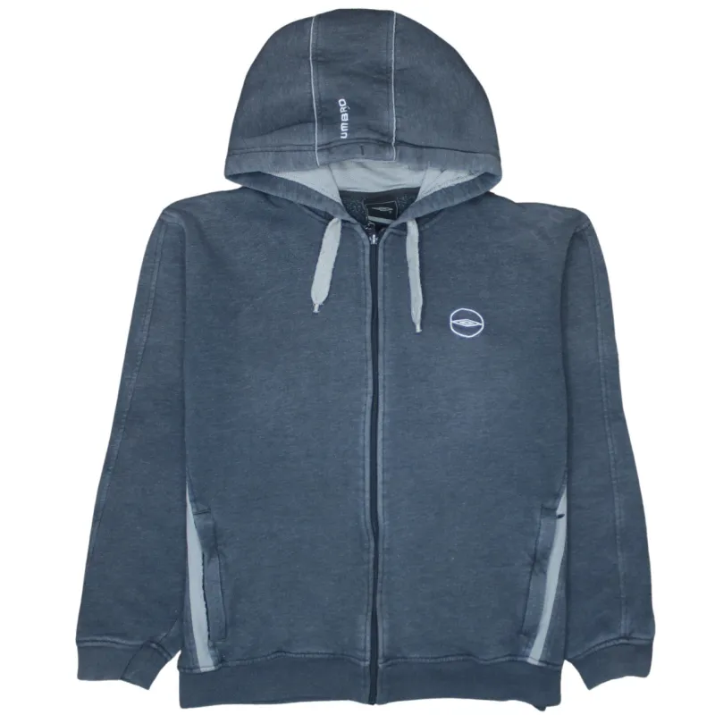 Umbro 90's Lightweight Full Zip Up Hoodie Medium Grey made by Umbro