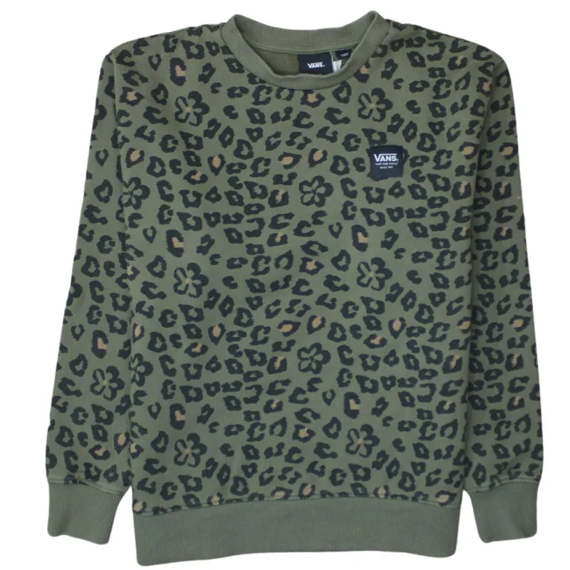 VANS 90's Plain Crew Neck Sweatshirt Small Green sold by Vintage Club