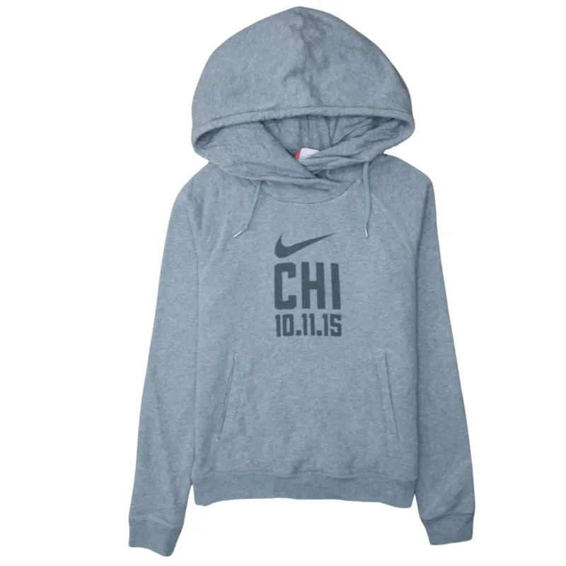 Nike 90's Center Middle Swoosh Pullover Hoodie Medium Grey sold by Vintage Club