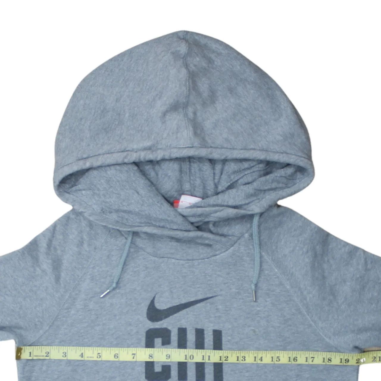 Nike 90's Center Middle Swoosh Pullover Hoodie Medium Grey sold by Vintage Club product image thumbnail 5