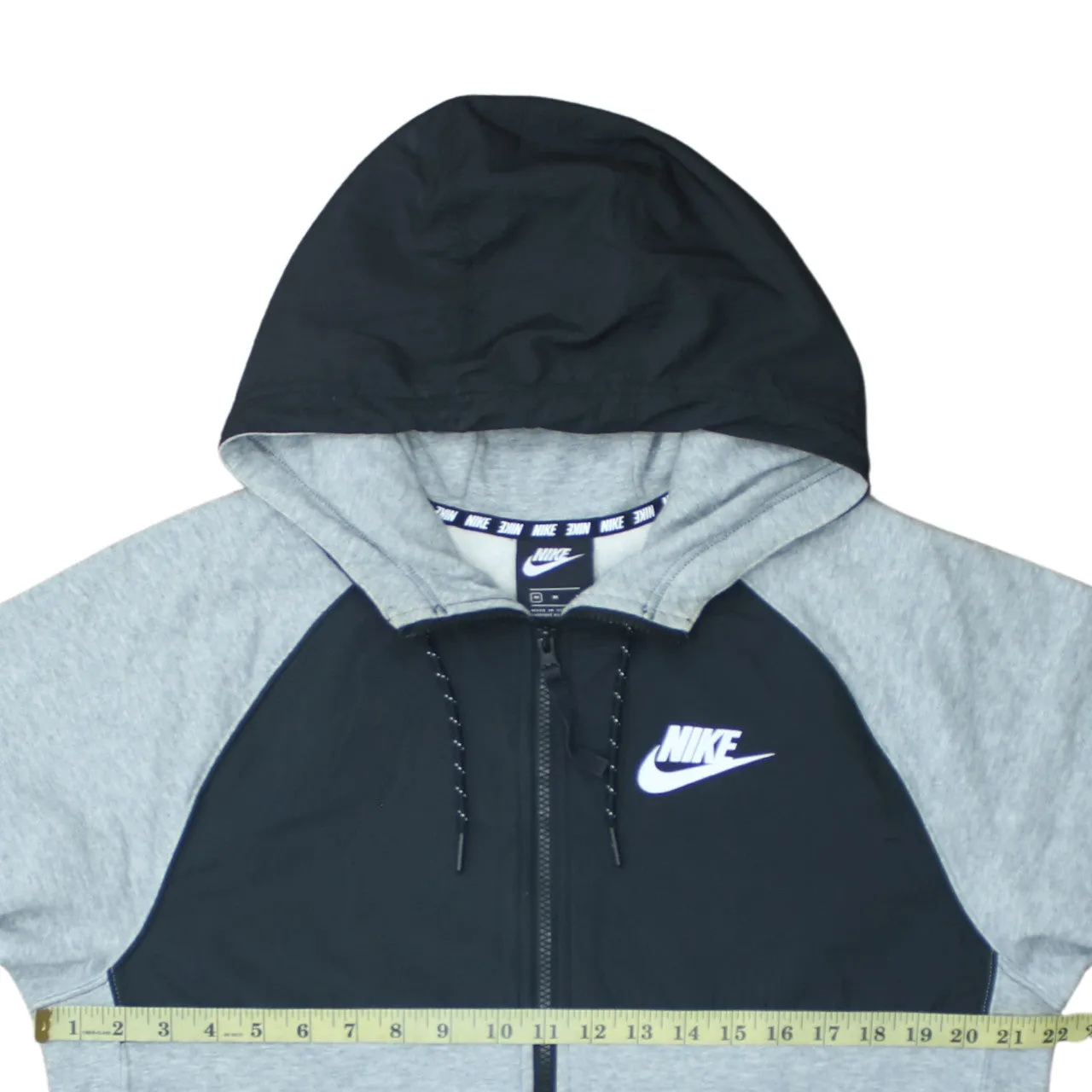 Nike 90's Swoosh Full Zip Up Hoodie Medium Black sold by Vintage Club product image thumbnail 5
