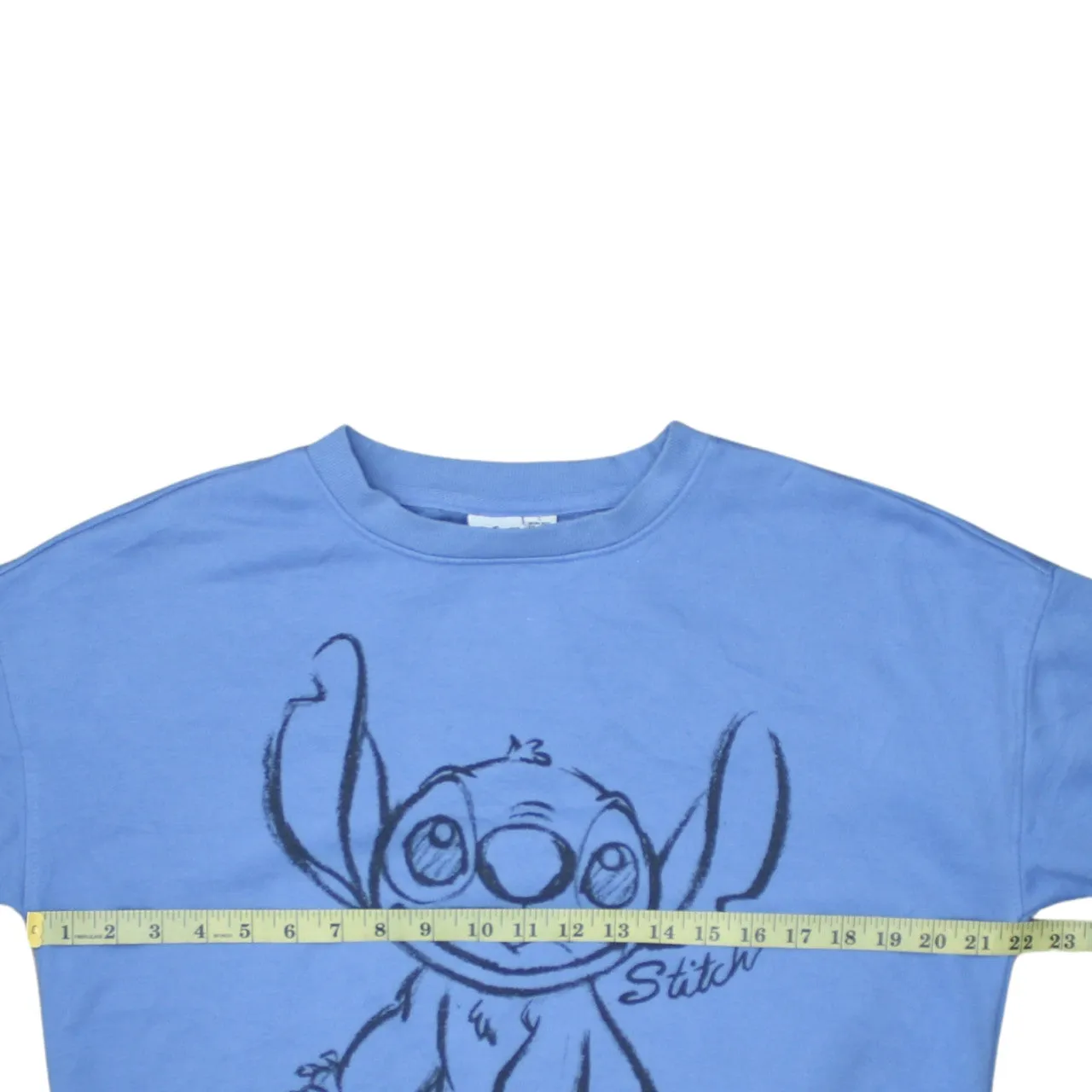 Disney Blue Sweatshirt Women's Small Printed Stitch Graphic Crewneck Pullover Fleece Top sold by Vintage Club product image thumbnail 5